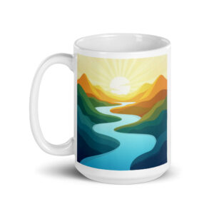 White glossy mug